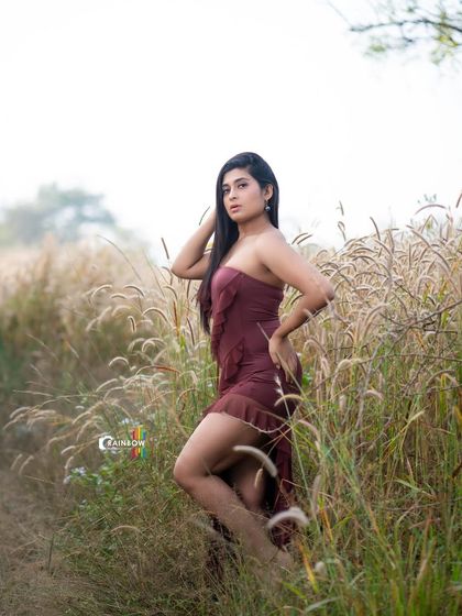 A duplicate of 116, a dynamic and artistic pose from Akshitha Bopaiah's outdoor shoot.