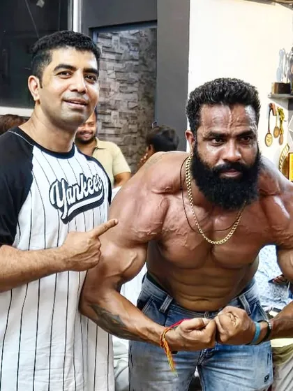 With my champion Bantu Rathore. He'll be back in a few weeks, better than ever. We are always planning the next victory.