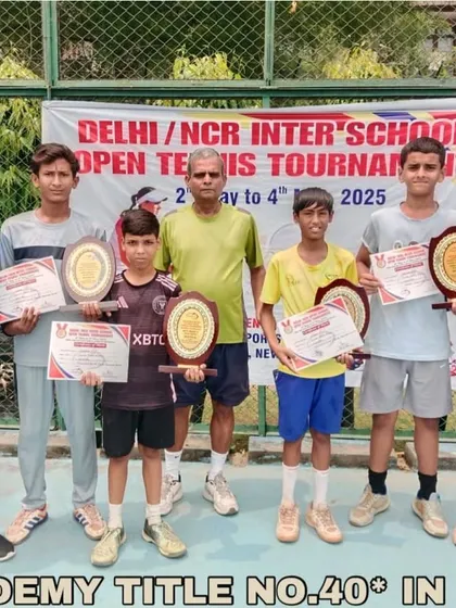Results speak for themselves. Here is our team of champions after a successful run at the Delhi/NCR Inter-School Open Tennis Tournament. We train players to compete and win at every level.