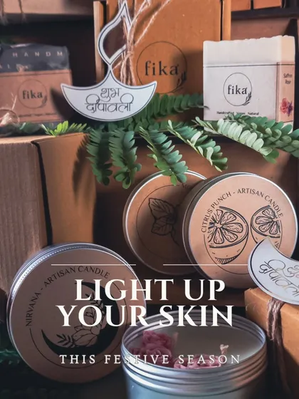 To celebrate the festival of lights, I create these special Diwali gift sets. They feature my artisan soaps and hand-poured candles, all packed in eco-friendly boxes with a 'Shubh Deepavali' tag to light up your skin and your home.