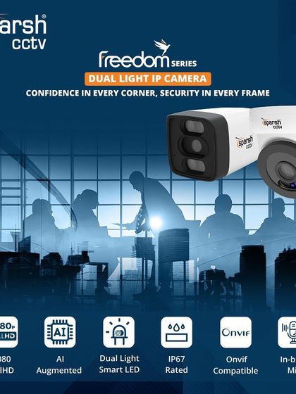 The Freedom Series Dual Light IP Camera illuminates every corner, ensuring security in every frame. This Made-in-India camera features advanced AI and is built for durability and high performance.