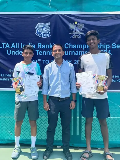 Proud of our AITA junior circuit player, Aarya Patkar, for his runner-up finish in the doubles at the CS7 Series in Mumbai. He is working hard on his aggressive baseline game.