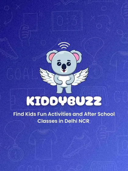 This is our brand logo and tagline: "Find Kids Fun Activities and After School Classes in Delhi NCR." It's a simple promise of what we deliver.