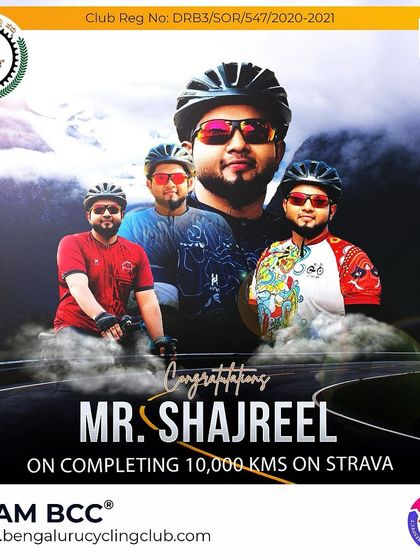 Congratulations to Mr. Shajreel on completing 10,000 kms on Strava. The first of many big milestones.