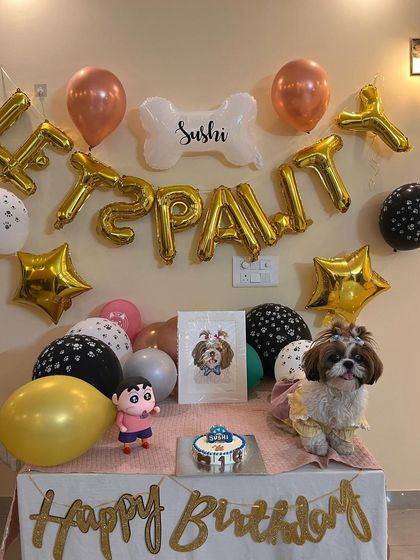 Another angle of Sushi's amazing party table. Our cakes fit perfectly with any decorations and theme.