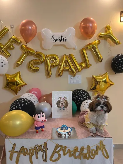 Another angle of Sushi's amazing party table. Our cakes fit perfectly with any decorations and theme.