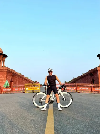 Celebrating another birthday with a ride past Delhi's landmarks.
