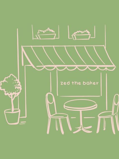 This sketch of my café's exterior represents the cozy, welcoming atmosphere I strive to create for every guest.