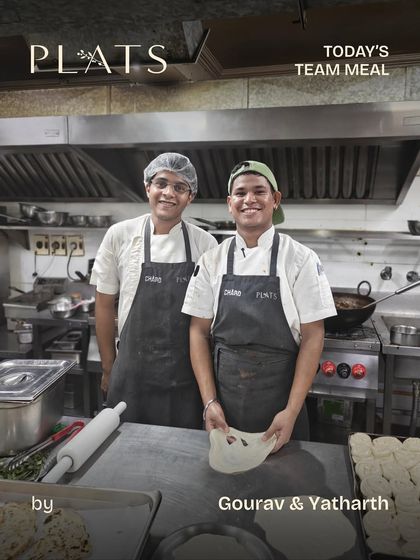 The chefs behind the team meal, Gourav and Yatharth, proudly presenting their Malabar Parottas. These moments of sharing food and culture are so important to us.
