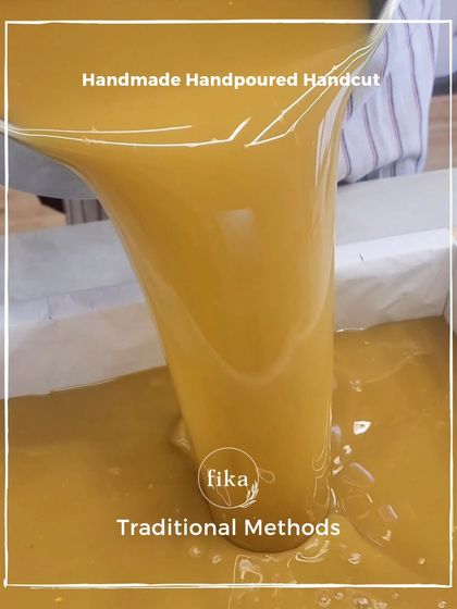 Handmade, hand-poured, hand-cut. This satisfying pour showcases the traditional methods I use to create every bar. The thick, creamy texture is a sign of the rich, skin-loving ingredients within.