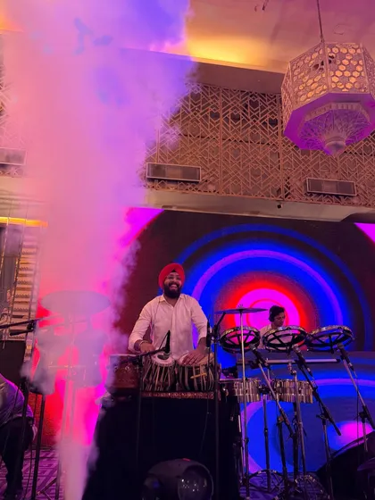 Performing amidst colorful smoke and lights. The visual production of my shows is just as important as the music itself.