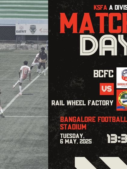 Announcing our match against Rail Wheel Factory in the KSFA A Division.