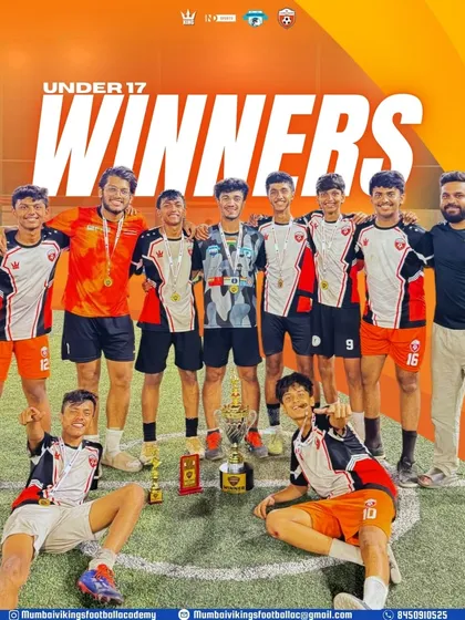 CHAMPIONS PLAY HERE. This is what domination looks like. Our U17 squad with the trophy, proving that our grind, hustle, and Viking spirit delivers results.