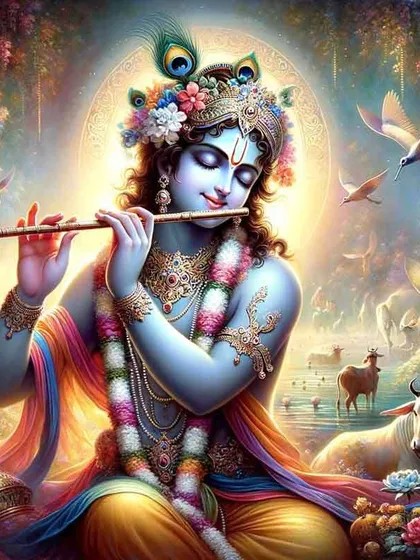 Lord Krishna says, "In whatever way people surrender onto Me, I reciprocate accordingly." His divine love is open to all who seek it.