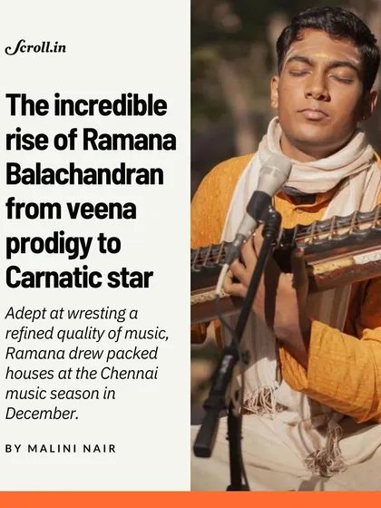 The header of the Scroll.in article. It was humbling to see my music draw packed houses during the Chennai music season.