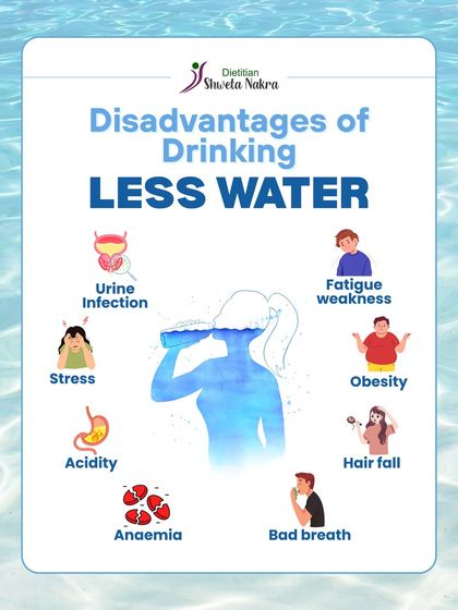 Are you drinking enough water? Most of us underestimate its power, but dehydration can cause fatigue, hair fall, acidity, and even obesity. Your body is 70% water, and every cell needs it to function.