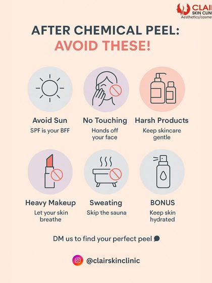 Proper aftercare is key. This guide shows you what to avoid after a chemical peel, such as sun exposure and harsh products, to ensure you get the best results.