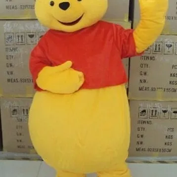 The lovable Winnie the Pooh mascot. This character is a timeless choice for younger children's parties and events.