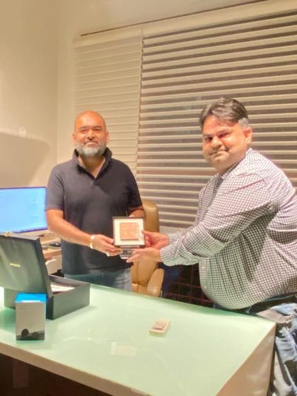 Smart technology for smart designs. It was a pleasure to share our WiFi Keypads with Architect Dhruv Sarveshwar Lal, who is redefining modern spaces in the Chandigarh region.