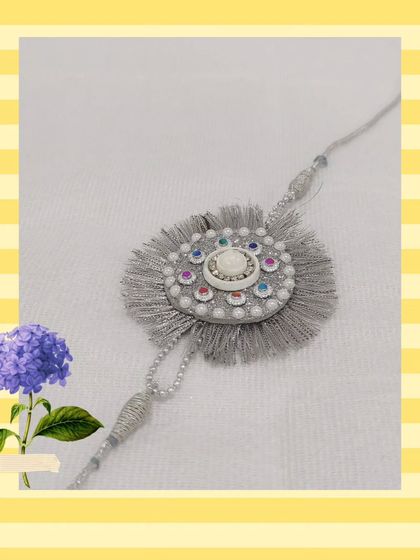 A collection of beautiful handmade Rakhis, created using different materials like thread, shells, paper quilling, and natural fibers. Join our workshops before Raksha Bandhan to make your own.