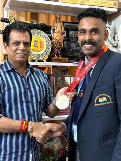 Players from the CRPF Karate team visited my office to seek blessings after their gold medal-winning performance at the World Police & Fire Games. I am always here to guide and congratulate our athletes.