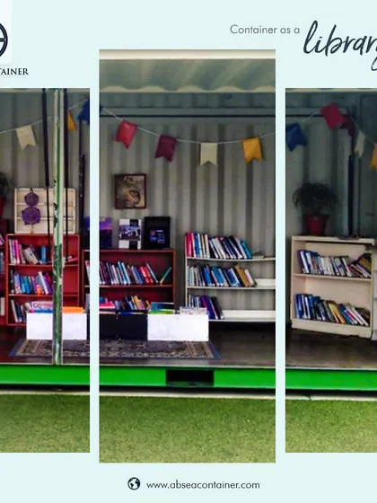 Beyond cafes, our containers can be transformed into quiet, personal spaces like this mobile library. It's a creative solution for community projects, schools, or a private book collection.