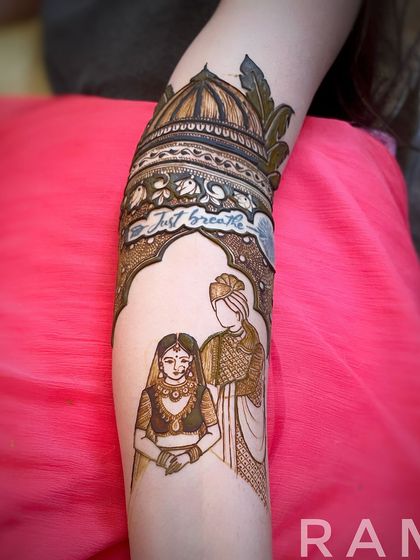 These images show various stages of my portrait and narrative work, from initial outlines to the final filled designs.