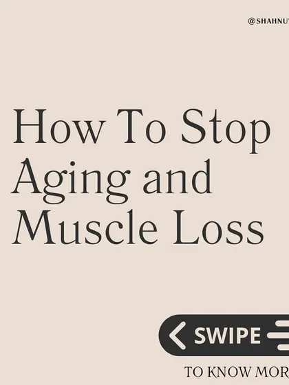 How do you stop aging and muscle loss? This carousel explains the science behind sarcopenia (age-related muscle loss) and how combining resistance training with creatine is a powerful, non-pharmacological strategy to combat it.