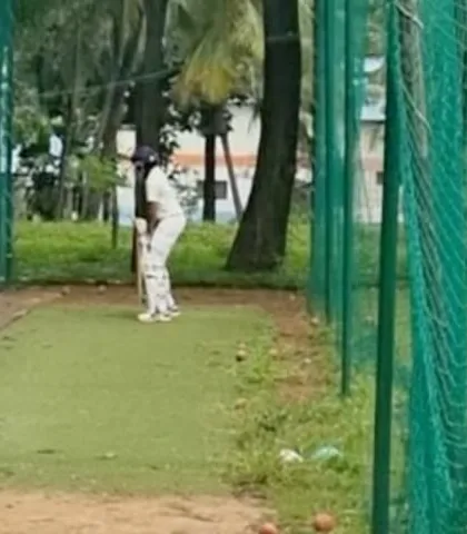 Another view of training in the nets. The repetition and muscle memory built here are what translate to performance in a match.