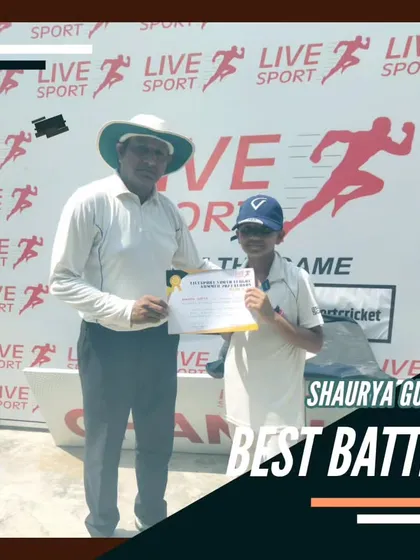 Shaurya Gupta, who was named the Best Batter for his consistent performance in the Livesport Youth League.