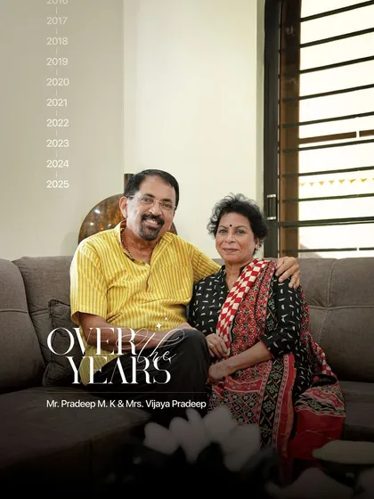 Mr. and Mrs. Pradeep, our valued clients since 2017, continue to enjoy their beautiful home. Their story is a testament to our commitment to lasting quality and reliable service, making them happy homeowners for years.
