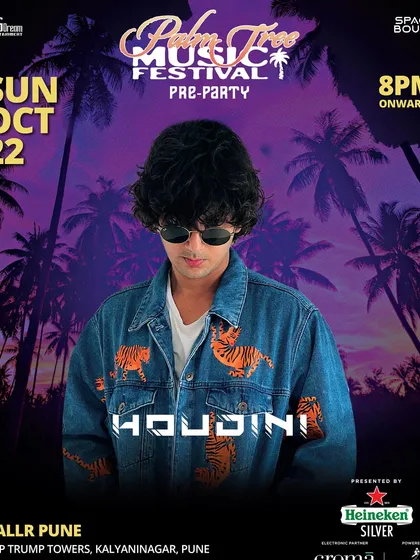 The poster for the Palm Tree Music Festival pre-party in Pune. Kicking off a major festival weekend is always a high energy affair.