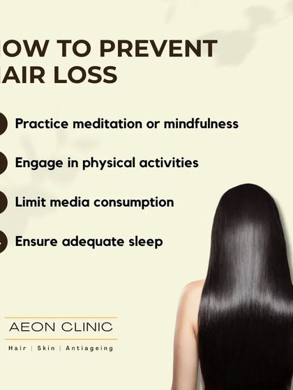 How to prevent hair loss: practice meditation, engage in physical activities, limit media consumption, and ensure you get adequate sleep.