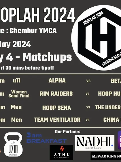 The Day 4 matchups for Hooplah '24, featuring the women's semi-final.