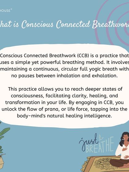 What is Conscious Connected Breathwork? It's a circular breathing technique that allows you to reach deeper states of consciousness and tap into your body's natural healing intelligence.