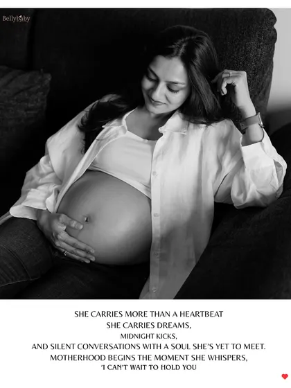 "She carries more than a heartbeat." This poetic and intimate black and white portrait, captured during an in-home session, is one of my absolute favorites.