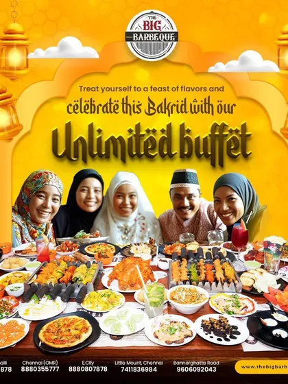 Feast without limits this Bakrid. Treat yourself to a feast of flavors and celebrate the occasion in grand style with our spectacular unlimited buffet.