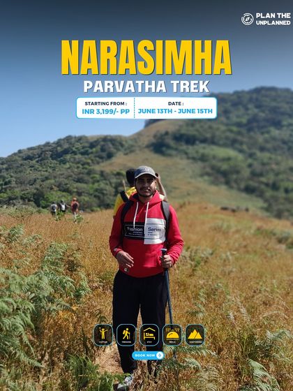 A trekker on the Narasimha Parvatha trek, another beautiful trail in the Western Ghats.