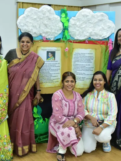 Posing with the wonderful coordinating team at the Fravashi Academy in Nashik. Their dedication to art integration in education is truly inspiring.