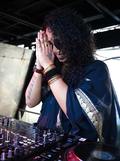 A moment of pure gratitude at the Locus Drum & Bass Festival in Indonesia. With my hands in a prayer pose, I take a second to honor the music, the people, and the journey. This is a piece of my soul.