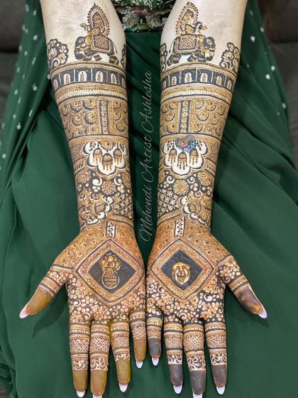 Full Bridal Mehendi (Hands) photo 41