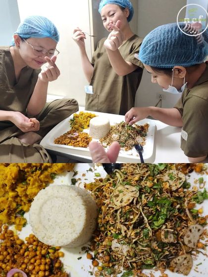 It brings me so much joy to see our satisfied customers, like these healthcare workers, enjoying our indigenous snacks during their break.