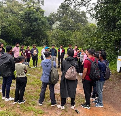 Our guide briefing the group before we start the descent through the Andharban "dark forest".
