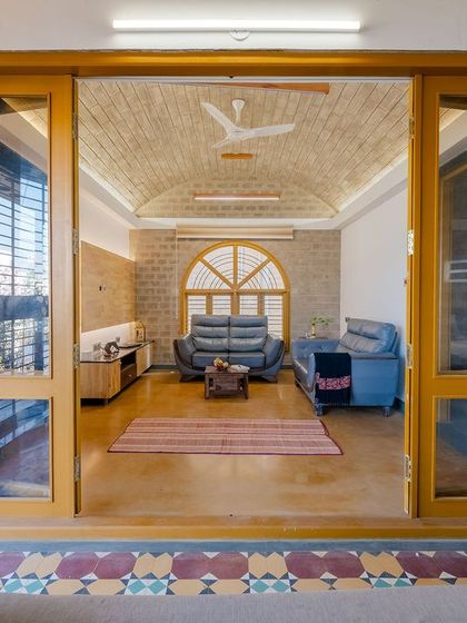 The view from the swing is a perfect example of layered spaces.