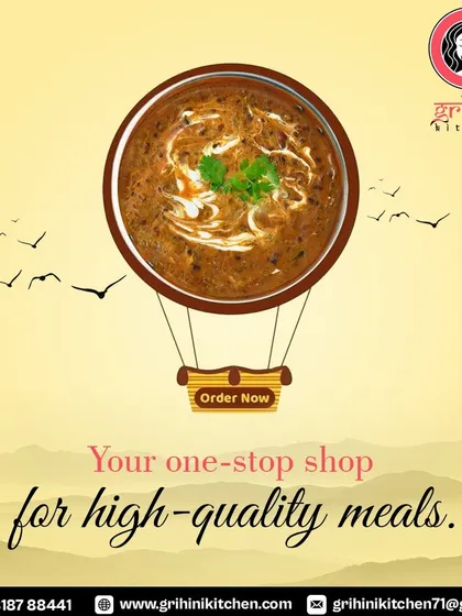 My kitchen is your one-stop shop for high-quality, home-style meals. This graphic shows my food taking you on a journey of taste.