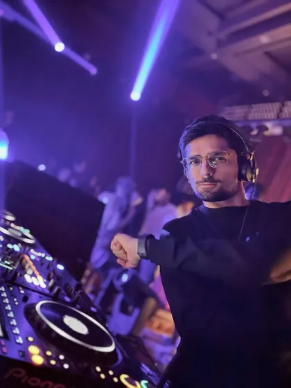 A candid shot from a busy January club gig. The winter season is packed with high-energy nights.