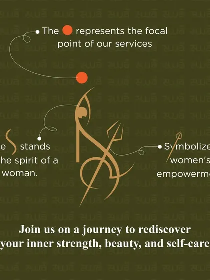 Our logo tells our story. It represents the spirit of a woman, women's empowerment, and the focal point of our services, inviting you to rediscover your inner strength.