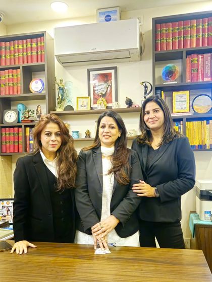 My team and I in my chamber at the District Court, Gurugram. This is where we collaborate and build the strong legal arguments needed for your case.