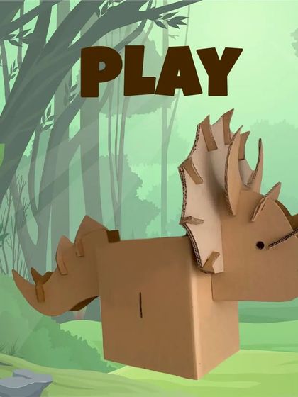 After the crafting is done, it's time to 'Play'. This cardboard dinosaur isn't just for display; it's a durable, eco-friendly toy built for hours of imaginative fun. From our workshop to your child's playroom.