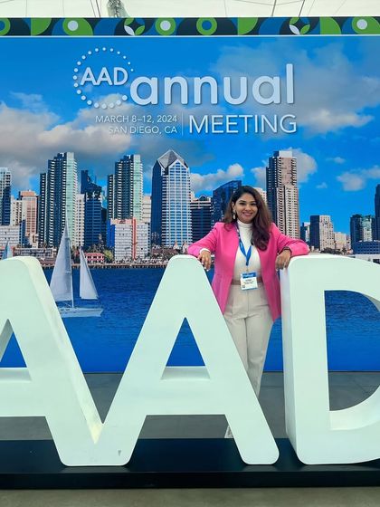 Attending the American Academy of Dermatology's annual meeting in San Diego. It's crucial to stay updated with insights from experts around the world to bring global best practices to my clinic.